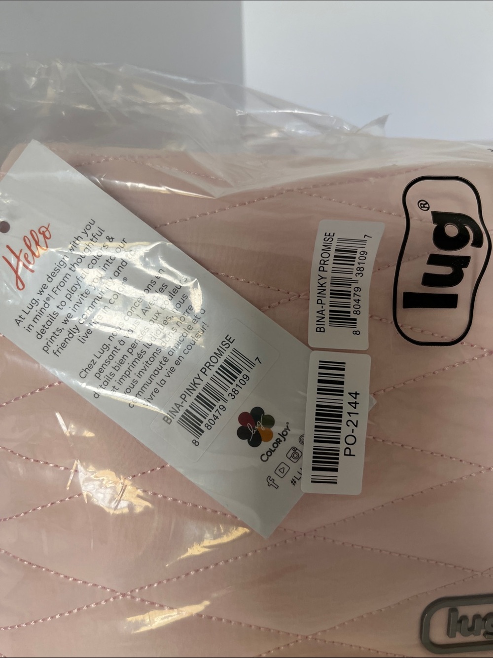 LUG - Bina CloudGo Foldover Crossbody Bag in Pinky Promise - Picture 5 of 8